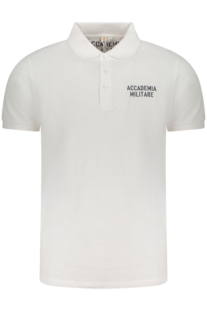 ACCADEMIA MILITARE POLO MANICHE CORTE UOMO BIANCO