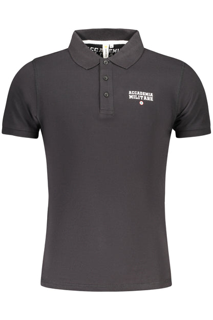 ACCADEMIA MILITARE POLO MANICHE CORTE UOMO NERO