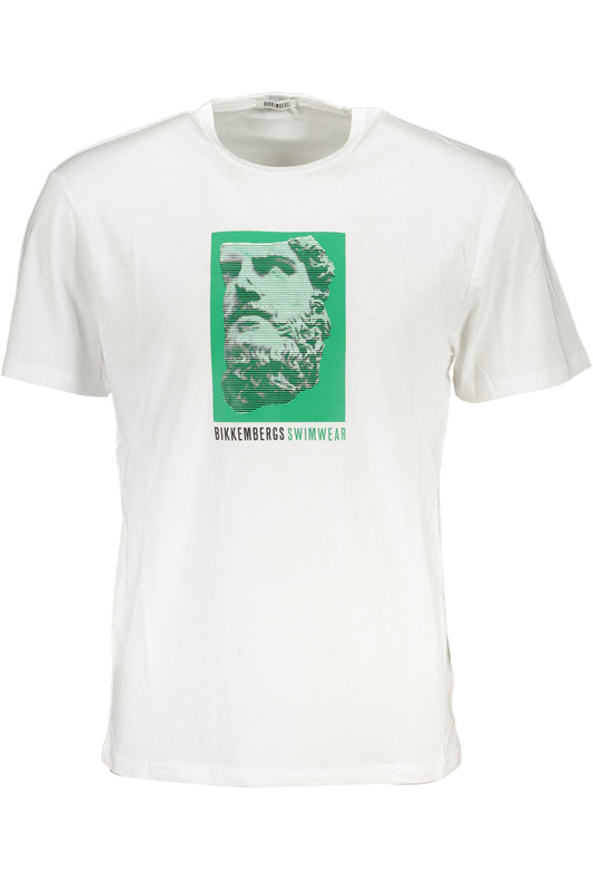 BIKKEMBERGS T-SHIRT MANICHE CORTE UOMO BIANCO