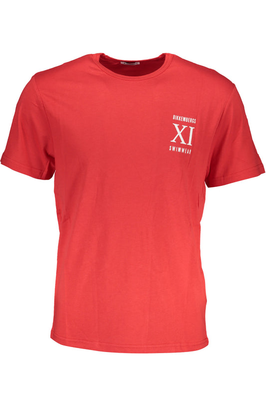 BIKKEMBERGS T-SHIRT MANICHE CORTE UOMO ROSSO