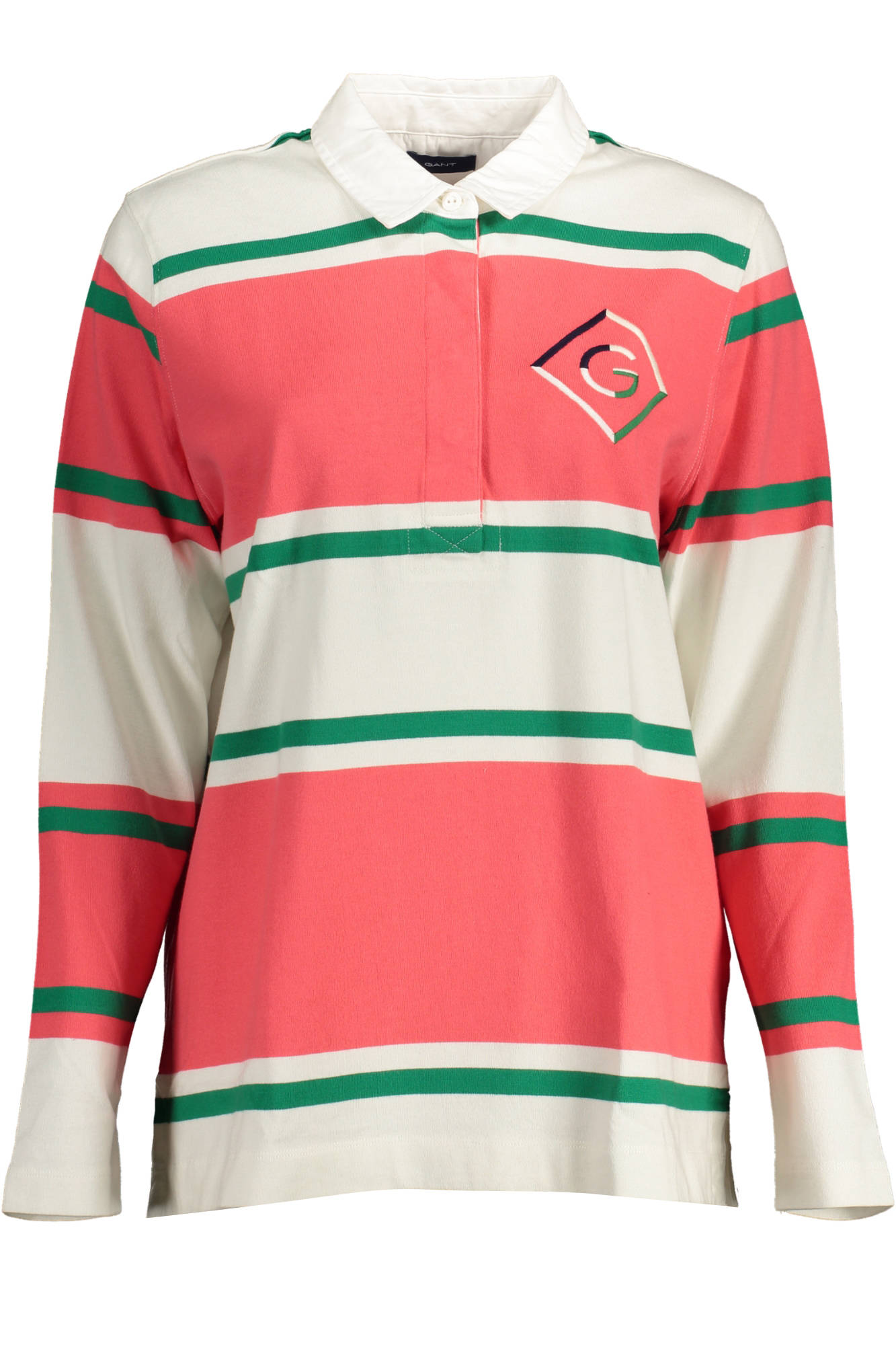 GANT POLO MANICHE LUNGHE DONNA ROSA