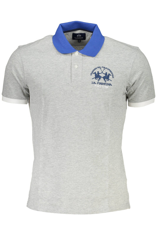 LA MARTINA POLO MANICHE CORTE UOMO GRIGIO