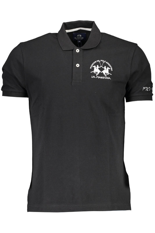 LA MARTINA POLO MANICHE CORTE UOMO NERO